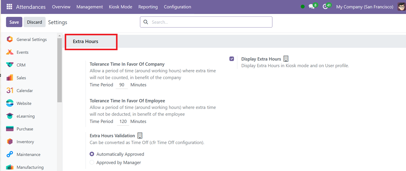 Odoo 18 Attendance