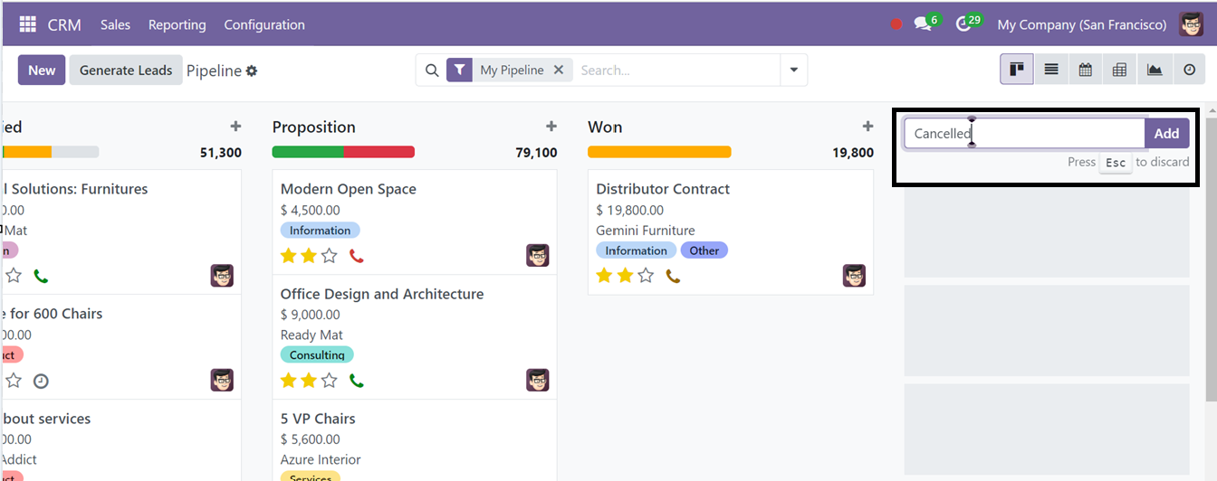 Odoo 18 crm
