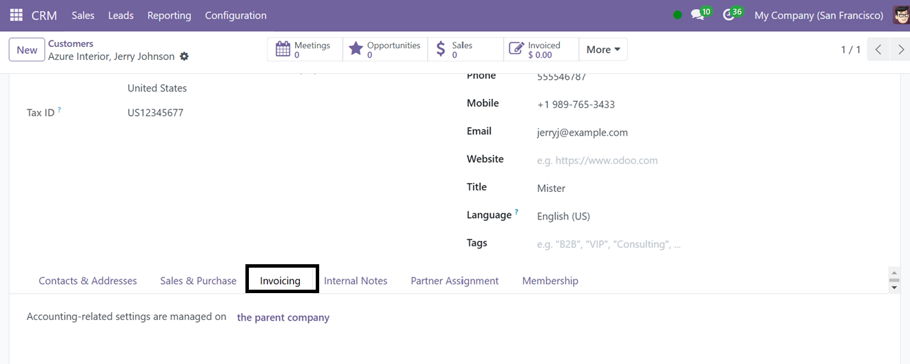 Odoo 18 crm