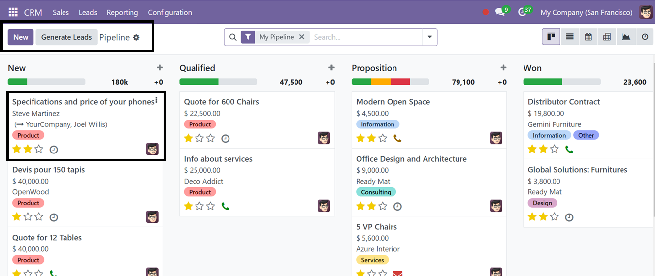 Odoo 18 crm