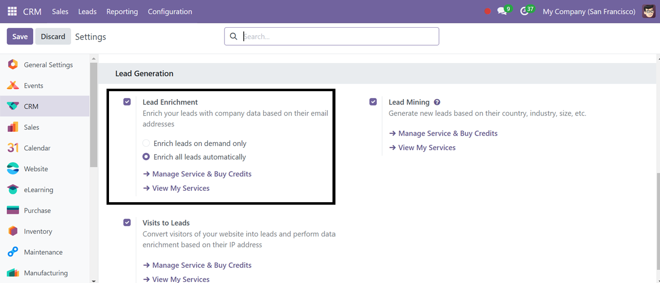 Odoo 18 crm