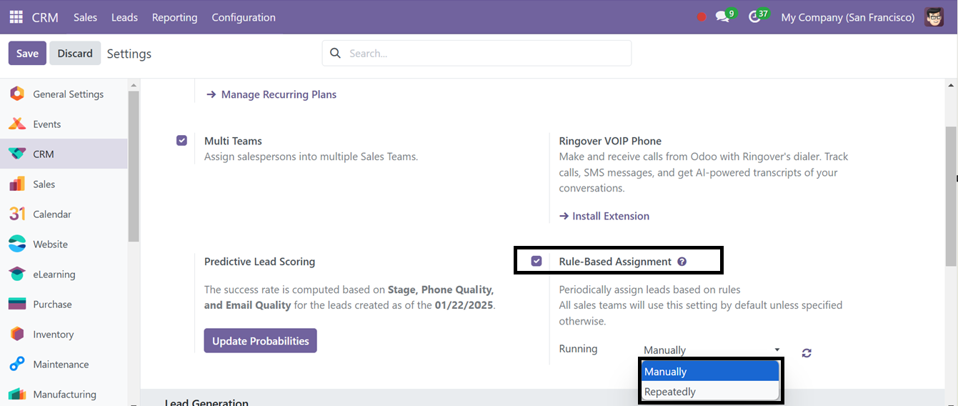 Odoo 18 crm