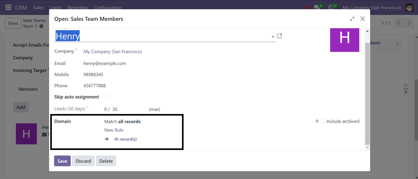 Odoo 18 crm