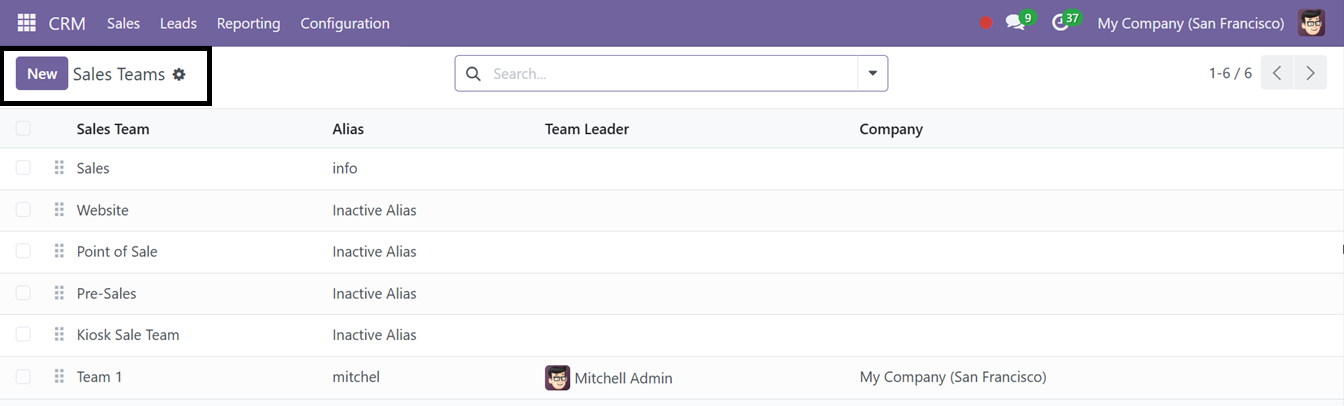 Odoo 18 crm