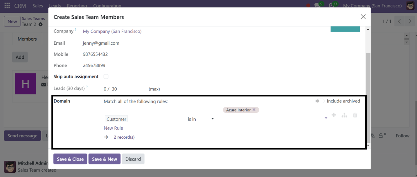 Odoo 18 crm
