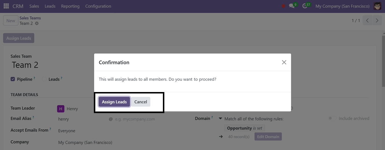 Odoo 18 crm