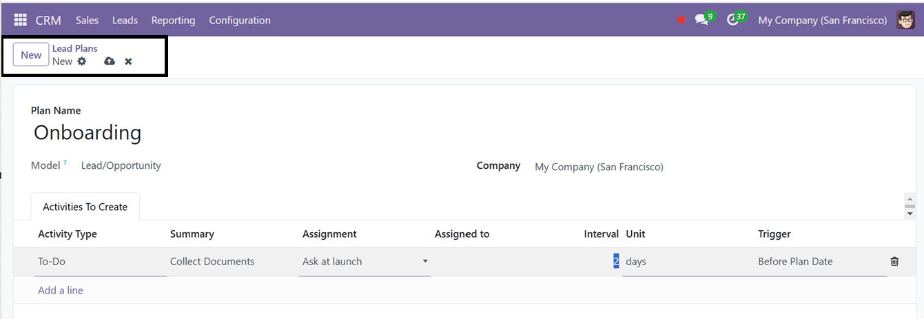 Odoo 18 crm