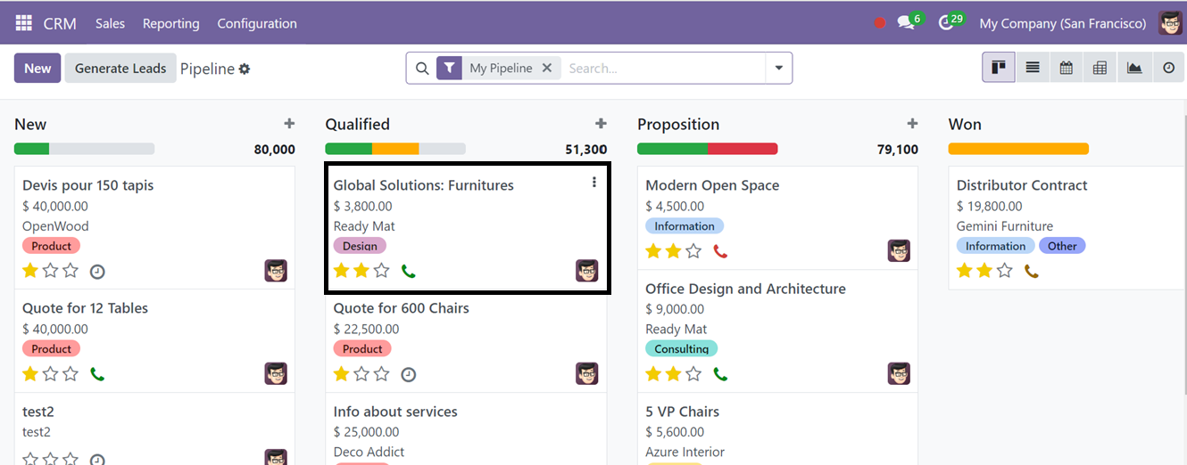 Odoo 18 crm