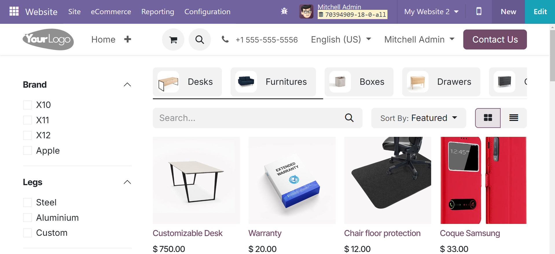 Odoo 18 E-COMMERCE