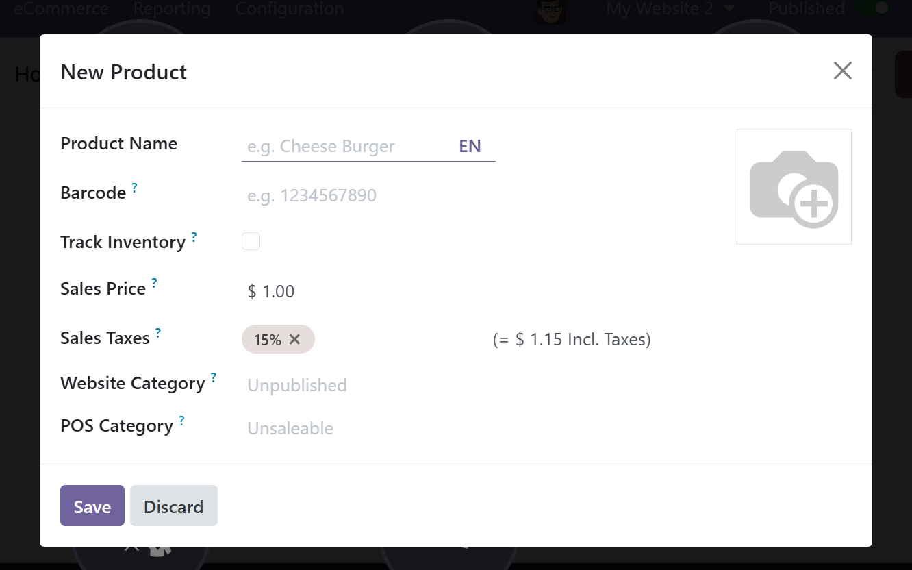 Odoo 18 E-COMMERCE