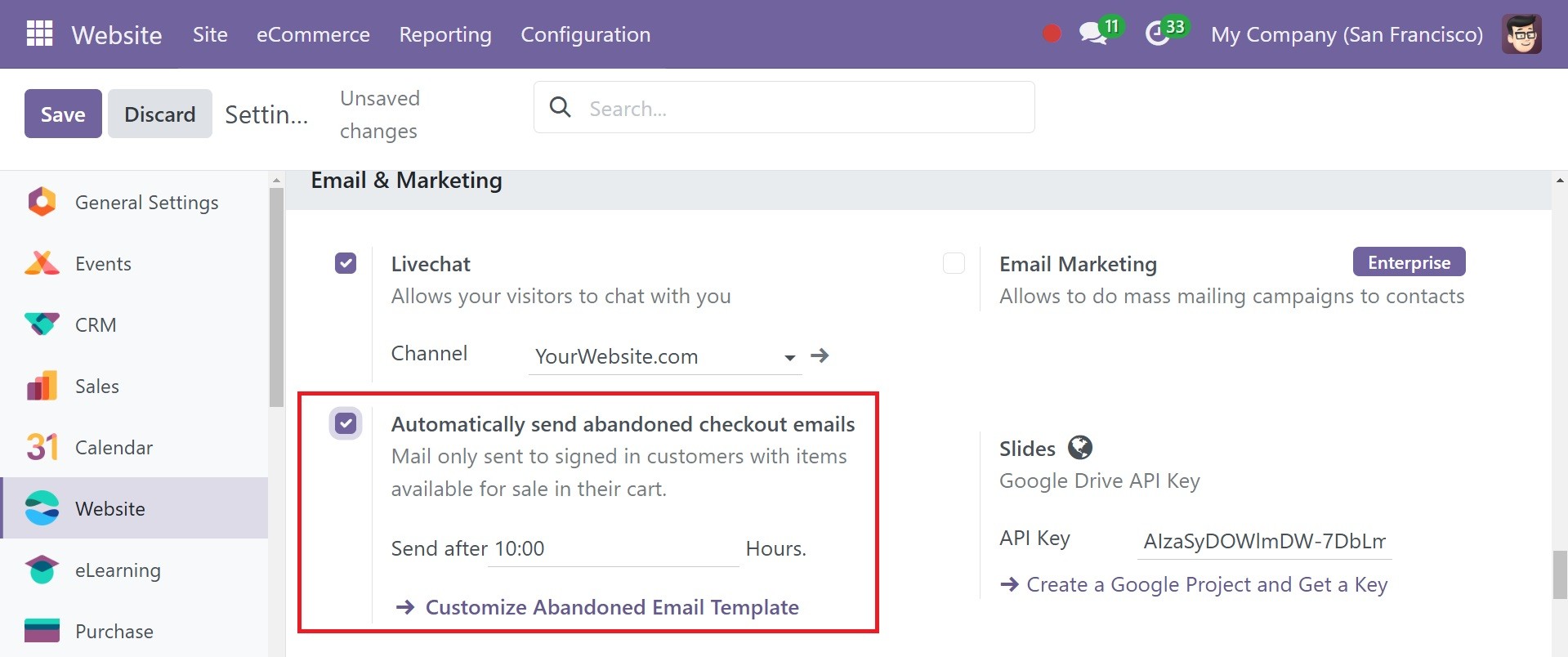 Odoo 18 E-COMMERCE