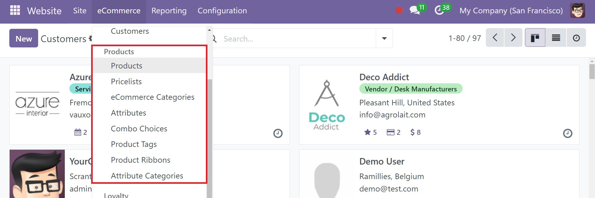Odoo 18 E-COMMERCE