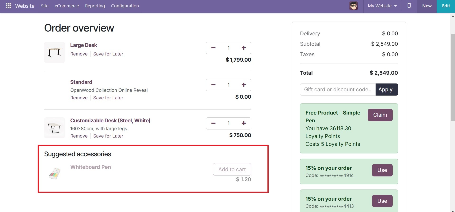 Odoo 18 E-COMMERCE