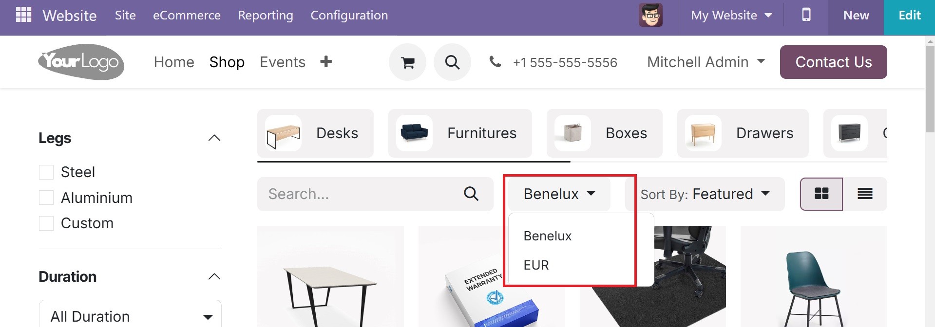 Odoo 18 E-COMMERCE