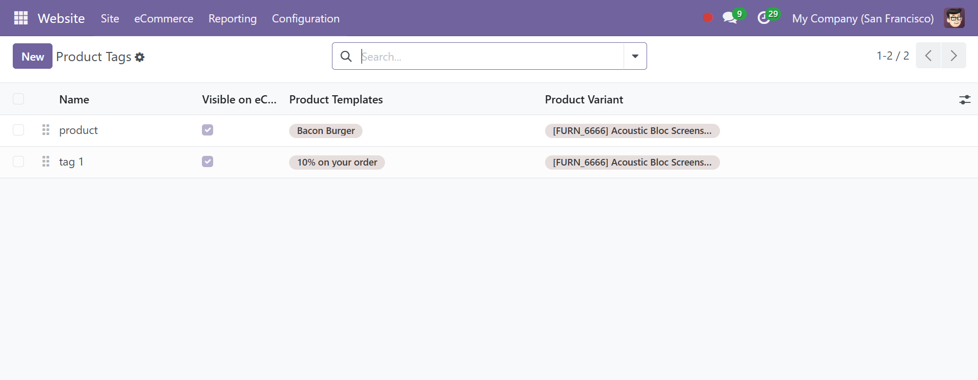 Odoo 18 E-COMMERCE
