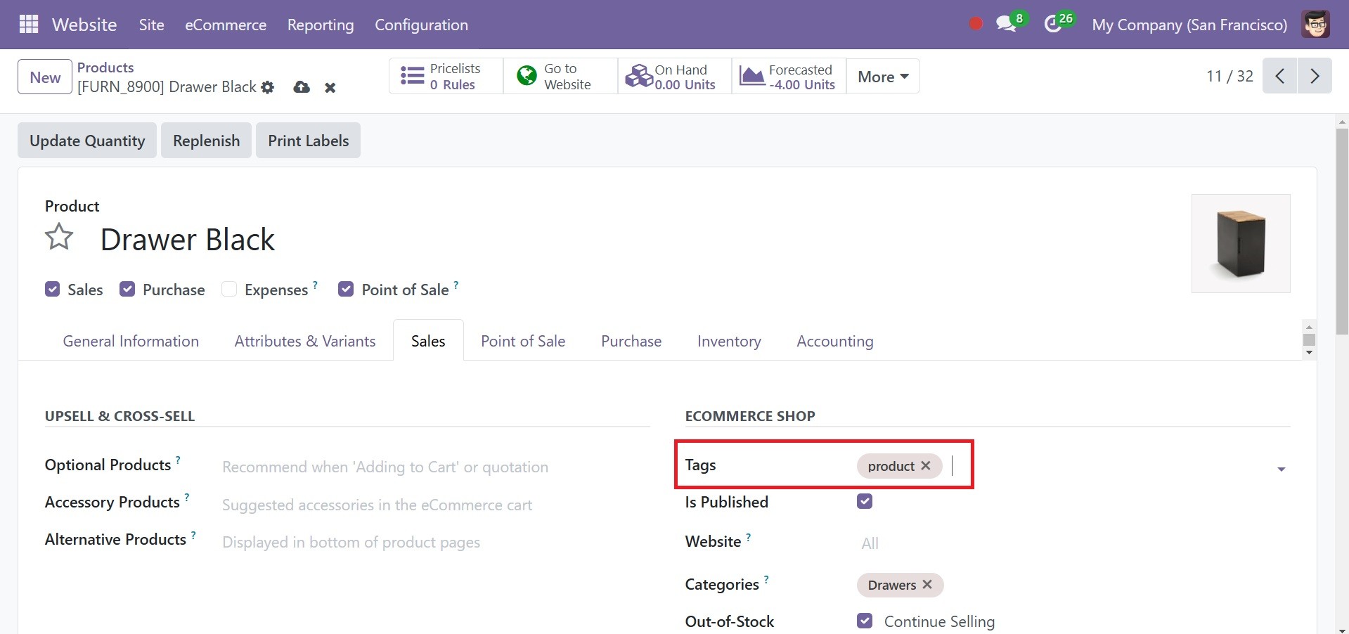 Odoo 18 E-COMMERCE