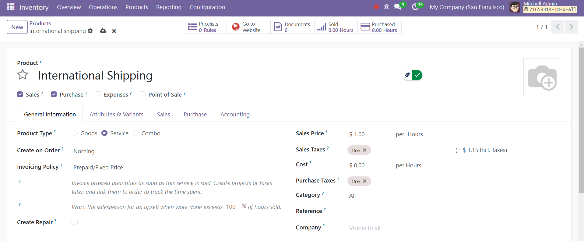 Odoo 18 Project