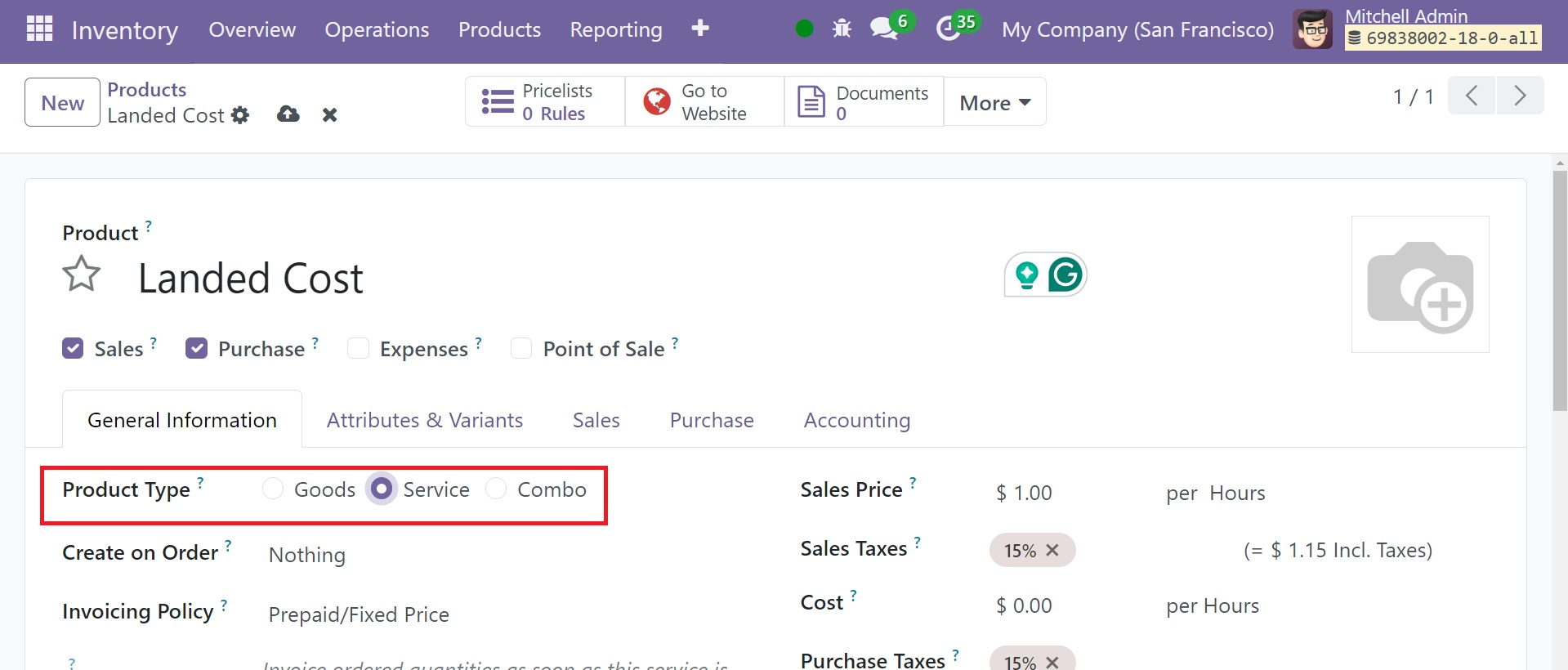 Odoo 18 Project
