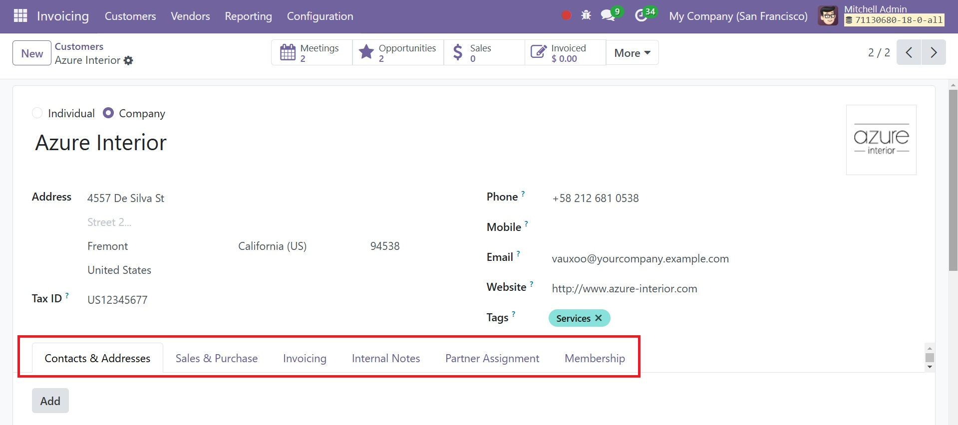 Odoo 18 Project