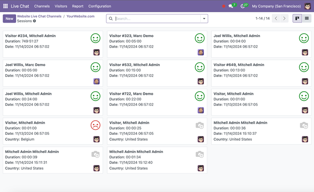 Odoo 18 livechat