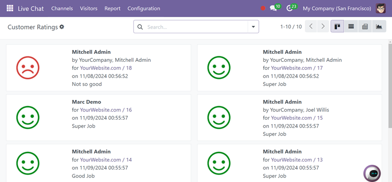 Odoo 18 livechat