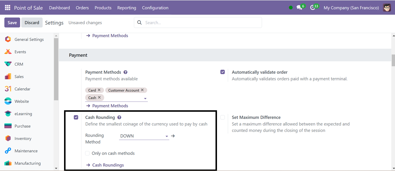 Odoo 18 point of sale and restaurant