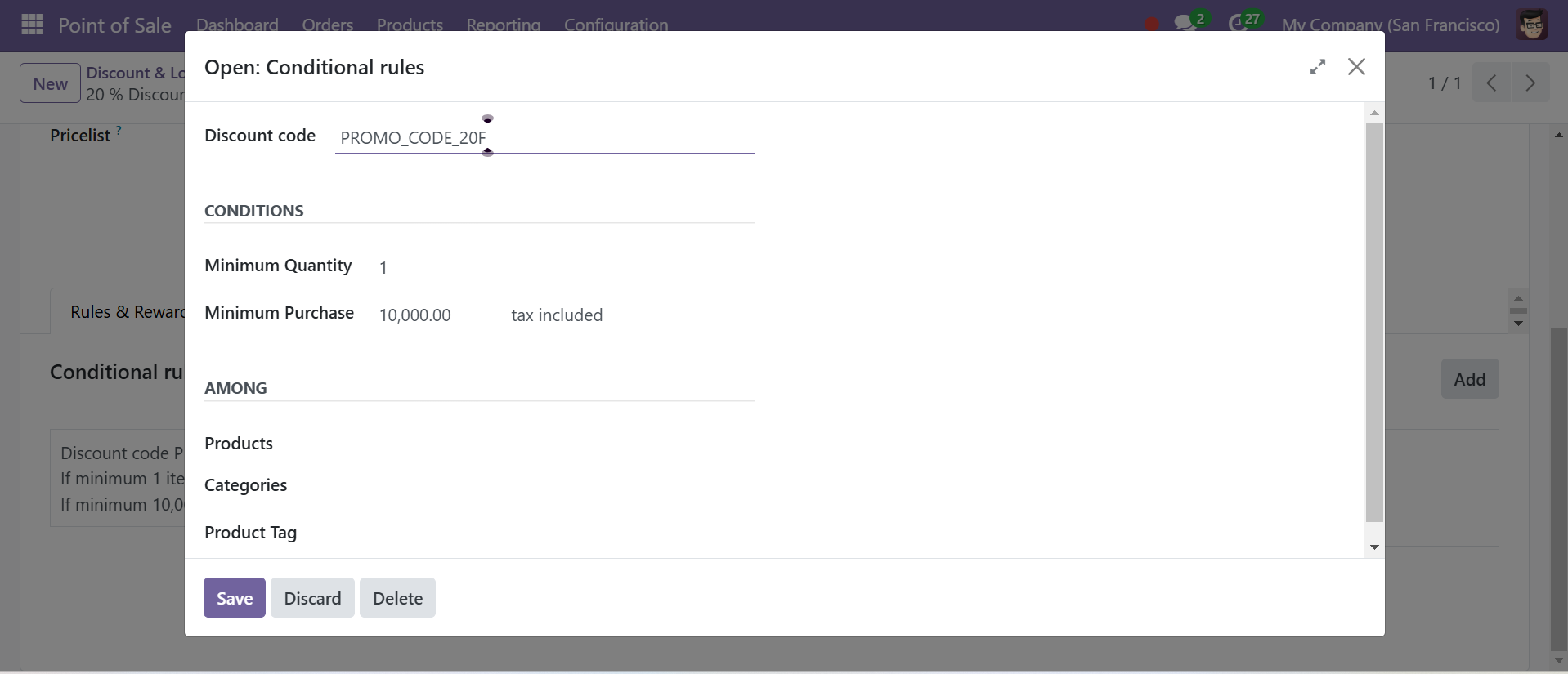 Odoo 18 point of sale and restaurant