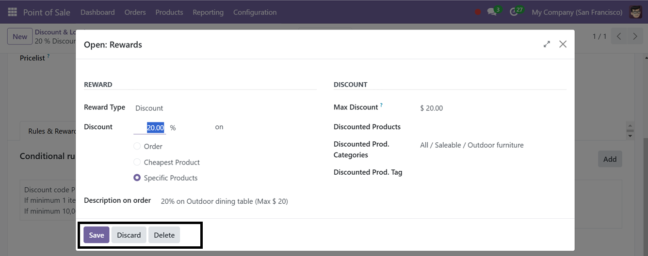 Odoo 18 point of sale and restaurant