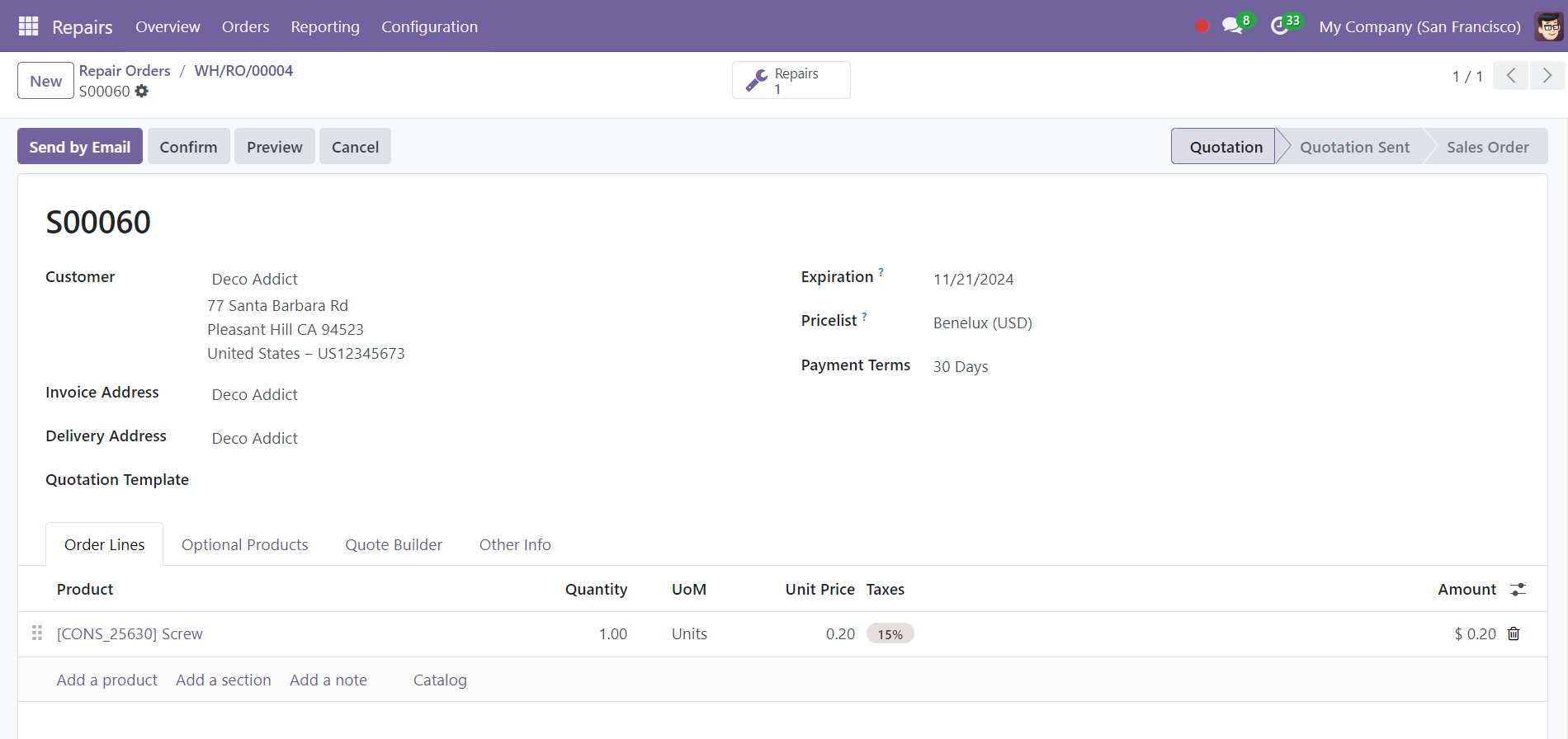 Odoo 18 Project