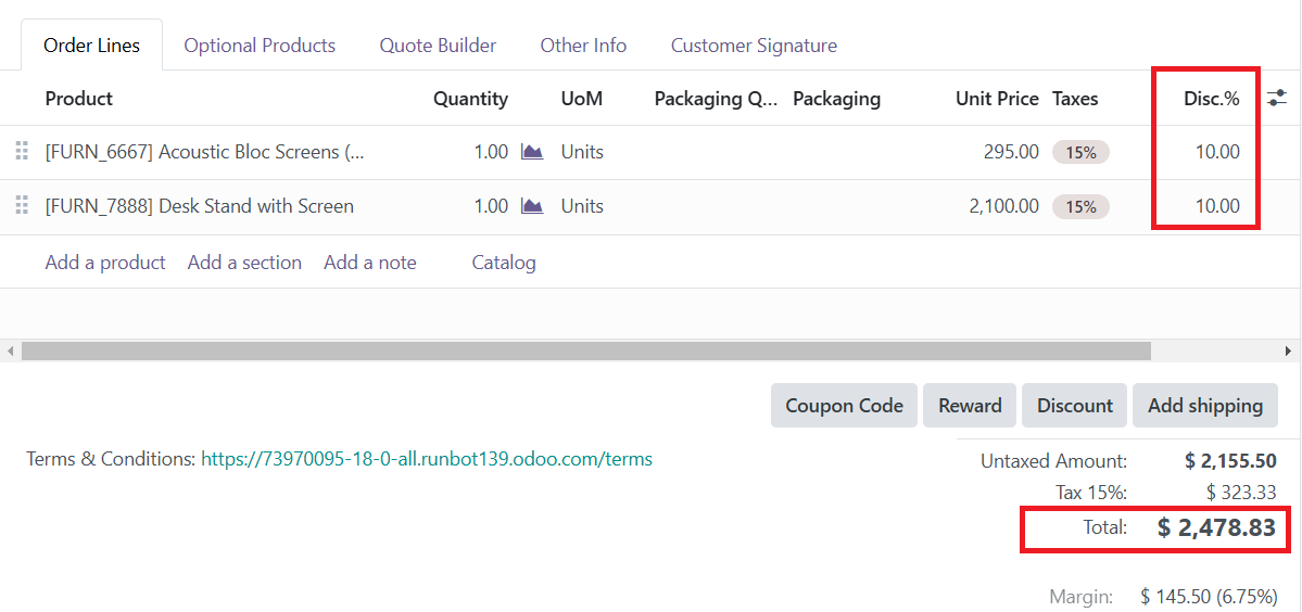 Odoo 18 sales