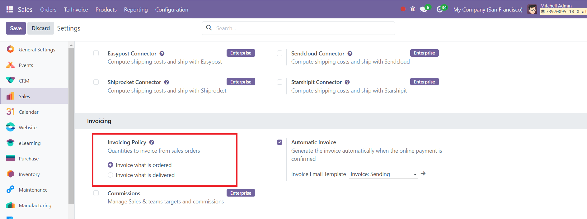 Odoo 18 sales