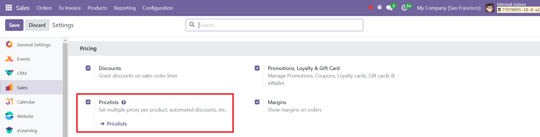 Odoo 18 sales