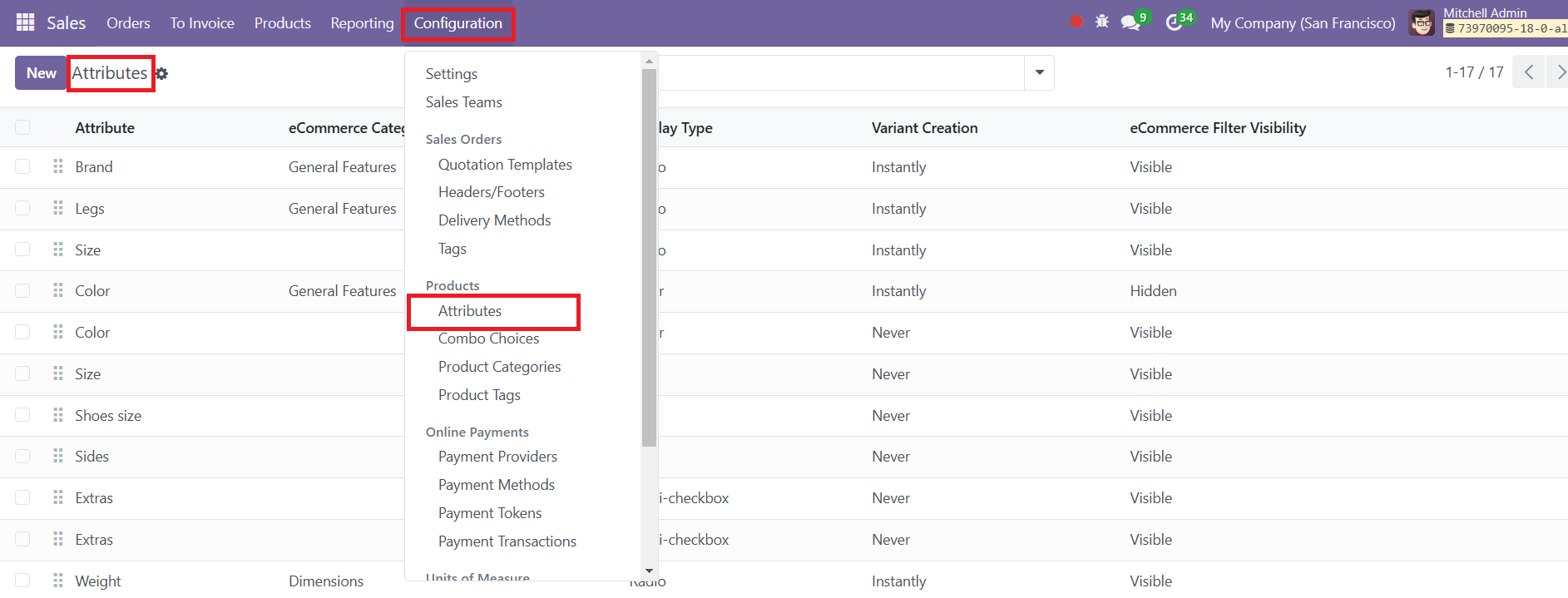 Odoo 18 sales