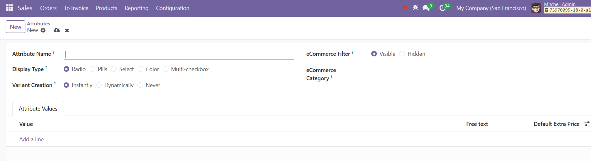 Odoo 18 sales