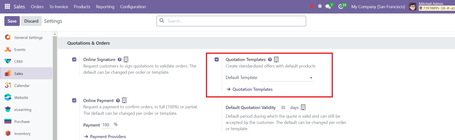 Odoo 18 sales