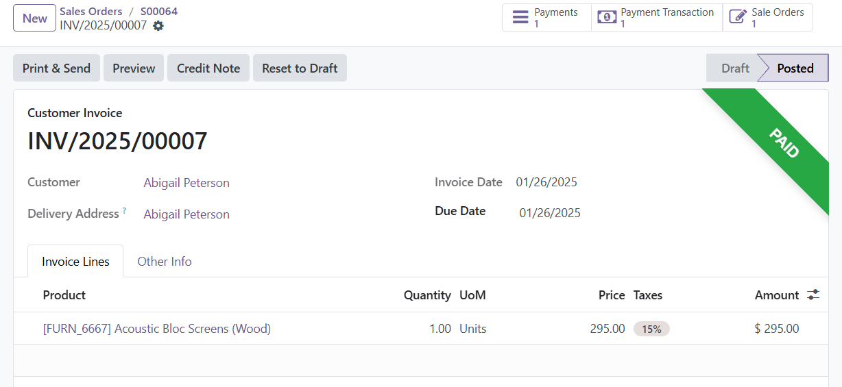 Odoo 18 sales