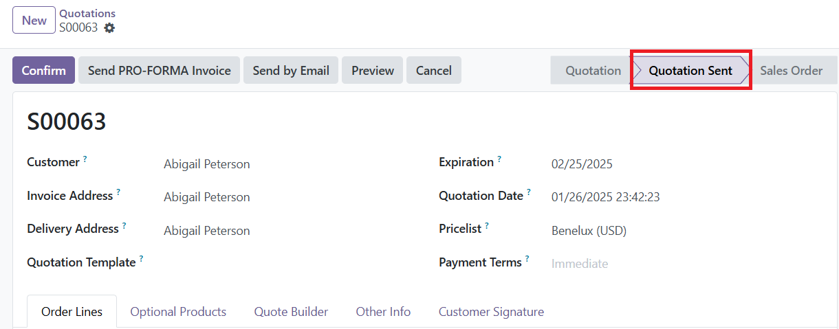 Odoo 18 sales