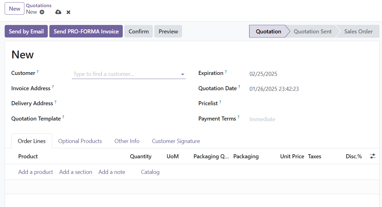 Odoo 18 sales