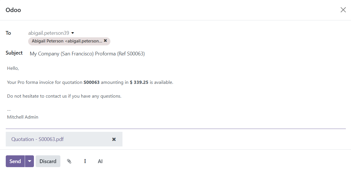 Odoo 18 sales