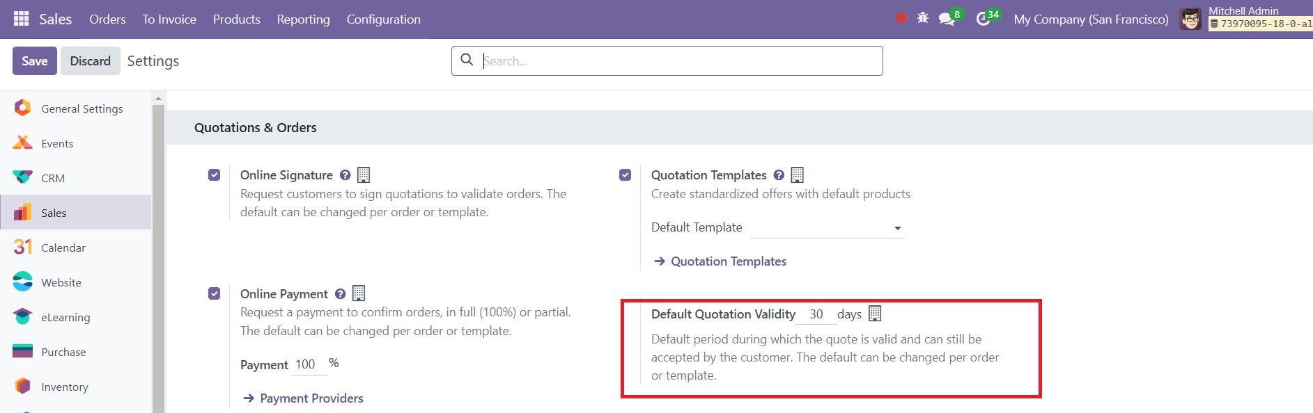 Odoo 18 sales