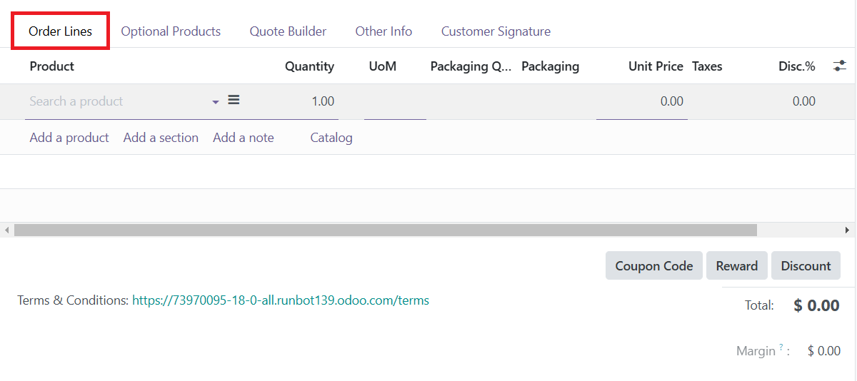 Odoo 18 sales