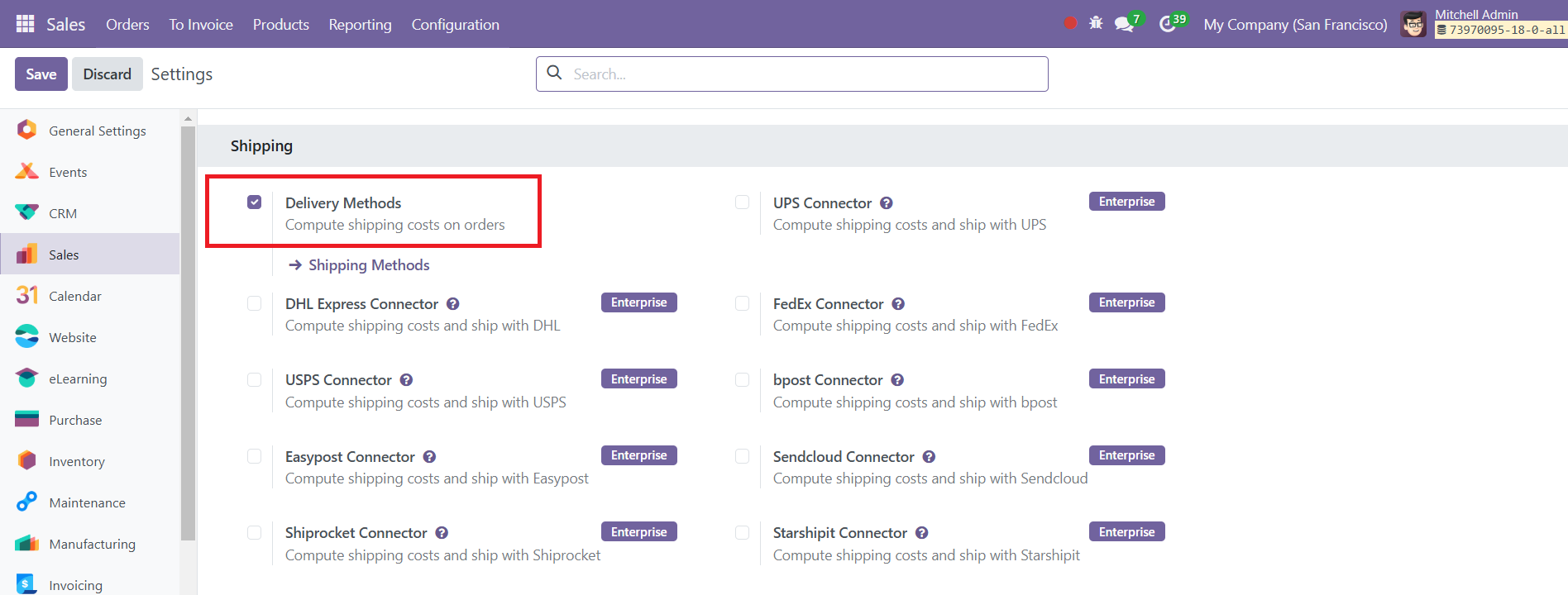 Odoo 18 sales
