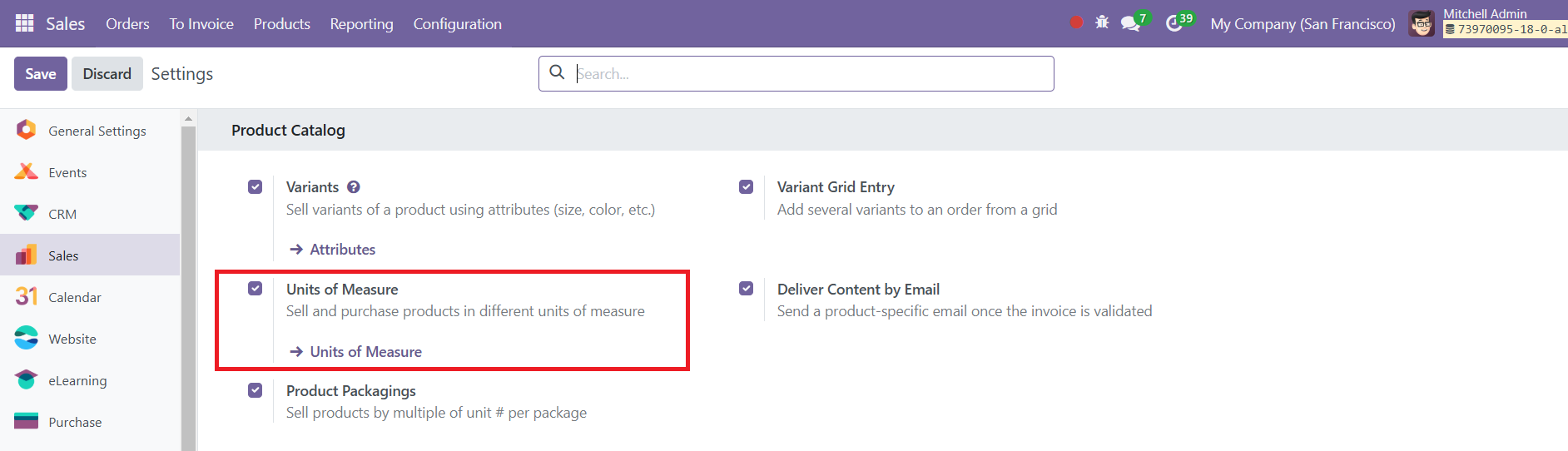 Odoo 18 sales