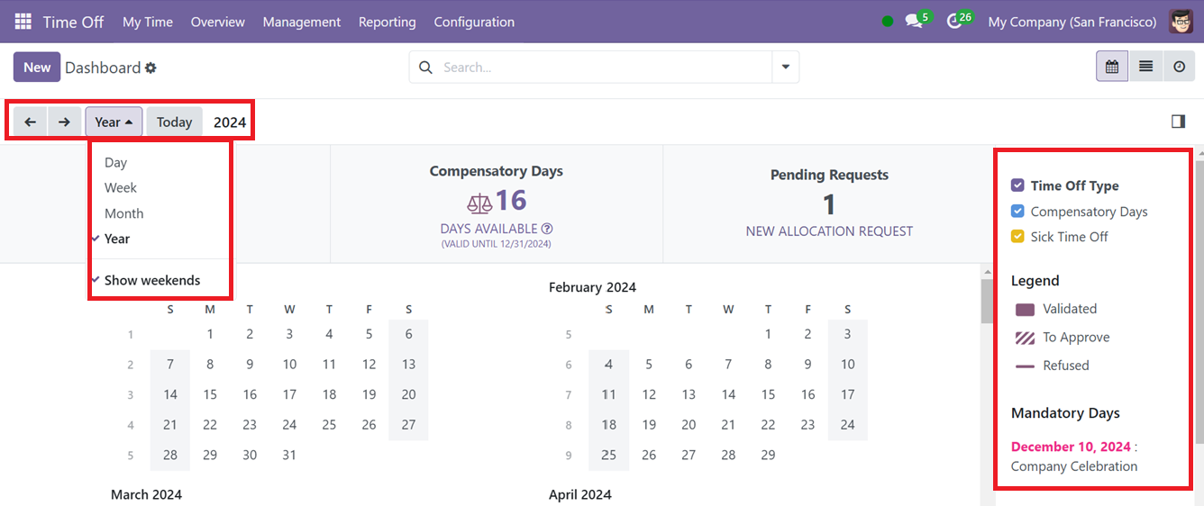 Odoo 18 time-off
