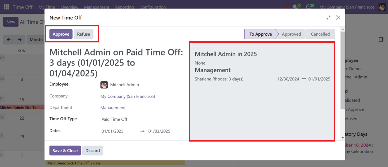 Odoo 18 time-off